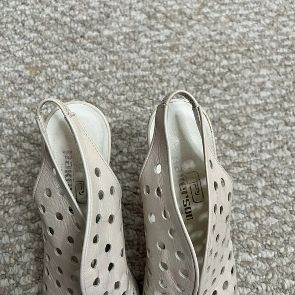 Pakerson heels white bow peep toe  size 38 - Picture 3 of 12